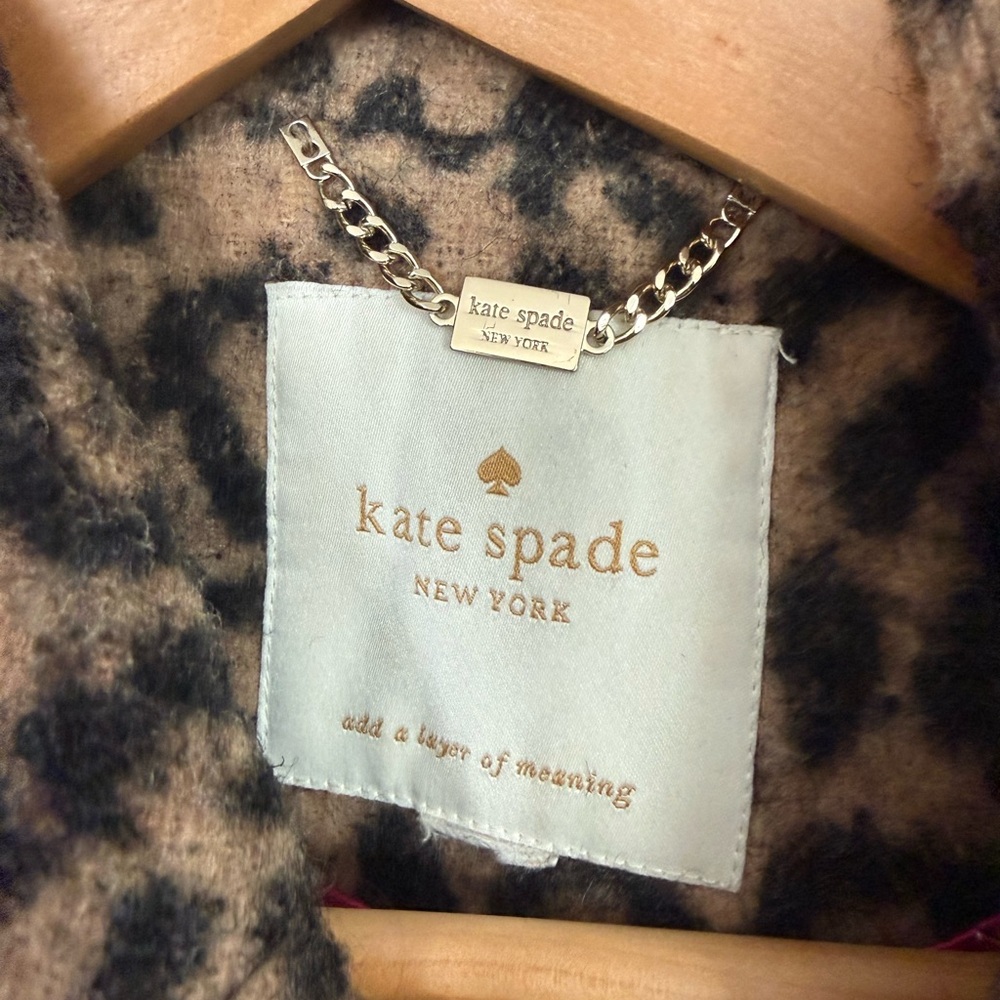 Women's Kate Spade leopard print coat - XL - Picture 3 of 7